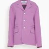 Oversized Unstructured Jacket In Grape -ULLA JOHNSON Shop 0428d18335e73693d67c2b7358d1dfb5