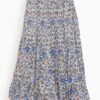 Elfa Skirt In White/Blue -ULLA JOHNSON Shop 046e4b986cb739f3e4ed31e824d7f722