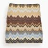 Missoni Mini Skirt In Multi Zigzag On Brown Base -ULLA JOHNSON Shop 05e65d3f33a2d1503b9299b544233a2c