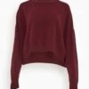 Vanessa Bruno Valerie Pullover In Bordeaux -ULLA JOHNSON Shop 06838946ae224704a4a312be706b049e