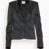 FORTE_FORTE Stretch Duchesse Tuxedo Jacket In Noir -ULLA JOHNSON Shop 0f6620638245784c2f9d712c5ee8a778