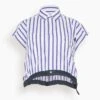 Sacai Thomas Mason / Cotton Poplin Shirt In Purple Stripe -ULLA JOHNSON Shop 1047fbf4cd5b9c74d5389a9b9c9d59c7