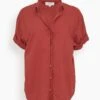Channing Shirt In Brick Red -ULLA JOHNSON Shop 13ee96c5039313cf1df80e3760e344ac