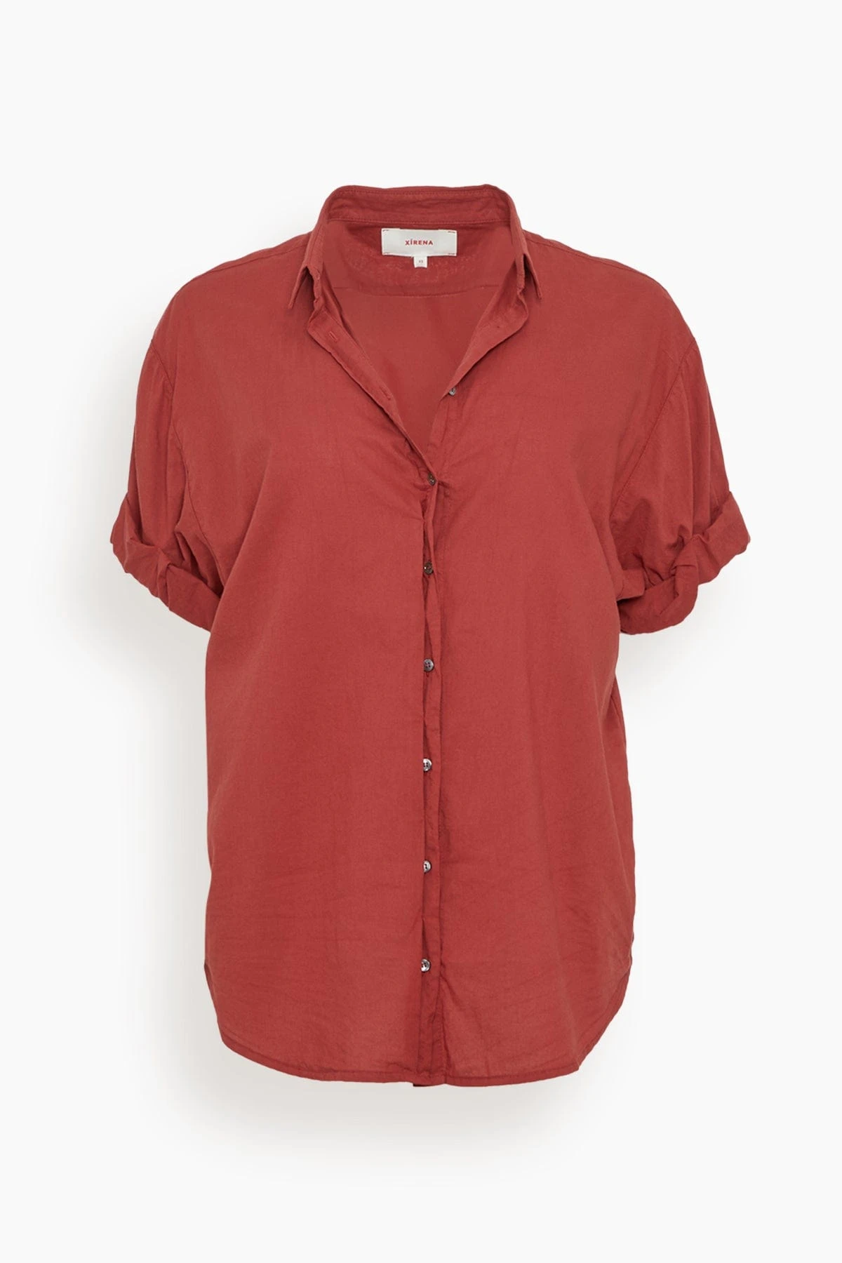 Channing Shirt In Brick Red 3 Channing Shirt In Brick Red