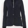 Unconstructed Knit Jacket In Navy Wool Pique -ULLA JOHNSON Shop 1545b9c35da373c6e293ee38529b9b63