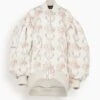 Simone Rocha Oversized Puff Sleeve Bomber Jacket In Wreath/Pearl -ULLA JOHNSON Shop 1662e1cc040350edb99567aa516e3df2