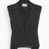 DOROTHEE SCHUMACHER Emotional Essence Vest In Pure Black -ULLA JOHNSON Shop 1bb7c5b221208b552f10bcba45a74659