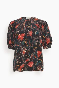 ULLA JOHNSON Dina Top In Obsidian