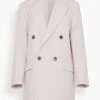 Double Breasted Oversized Jacket In Powder Pink -ULLA JOHNSON Shop 1eb13b3e2bdb4db82885baf661d7543d