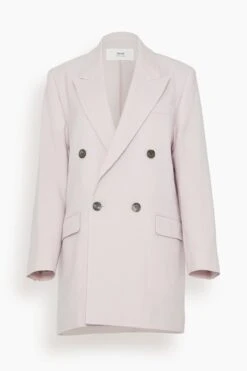 Double Breasted Oversized Jacket In Powder Pink