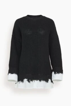 MM6 Maison Margiela Crewneck Sweater In Black