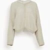 FORTE_FORTE Lurex Chenille Poncho Sweater In Gold -ULLA JOHNSON Shop 23f7f6be539bdd33412211f433c99bd0