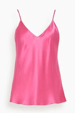 Silk Camisole In Pink Pepper