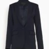 NILI LOTAN Adele Single Breasted Tailored Jacket In Dark Navy 1 NILI LOTAN Adele Single Breasted Tailored Jacket In Dark Navy -ULLA JOHNSON Shop 25a08a6fdb575fa0f79e4f3dc28b6393