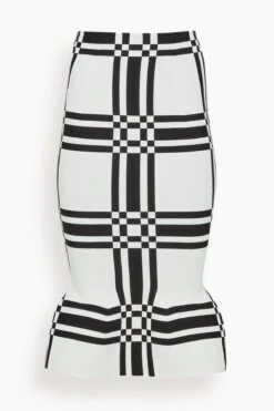 Marni Skirt In Black/White Check