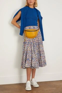 Elfa Skirt In White/Blue -ULLA JOHNSON Shop 290707 1