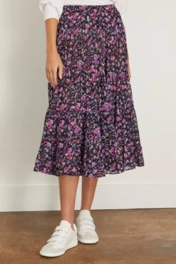 Elfa Skirt In Midnight/Pink -ULLA JOHNSON Shop 290714 2