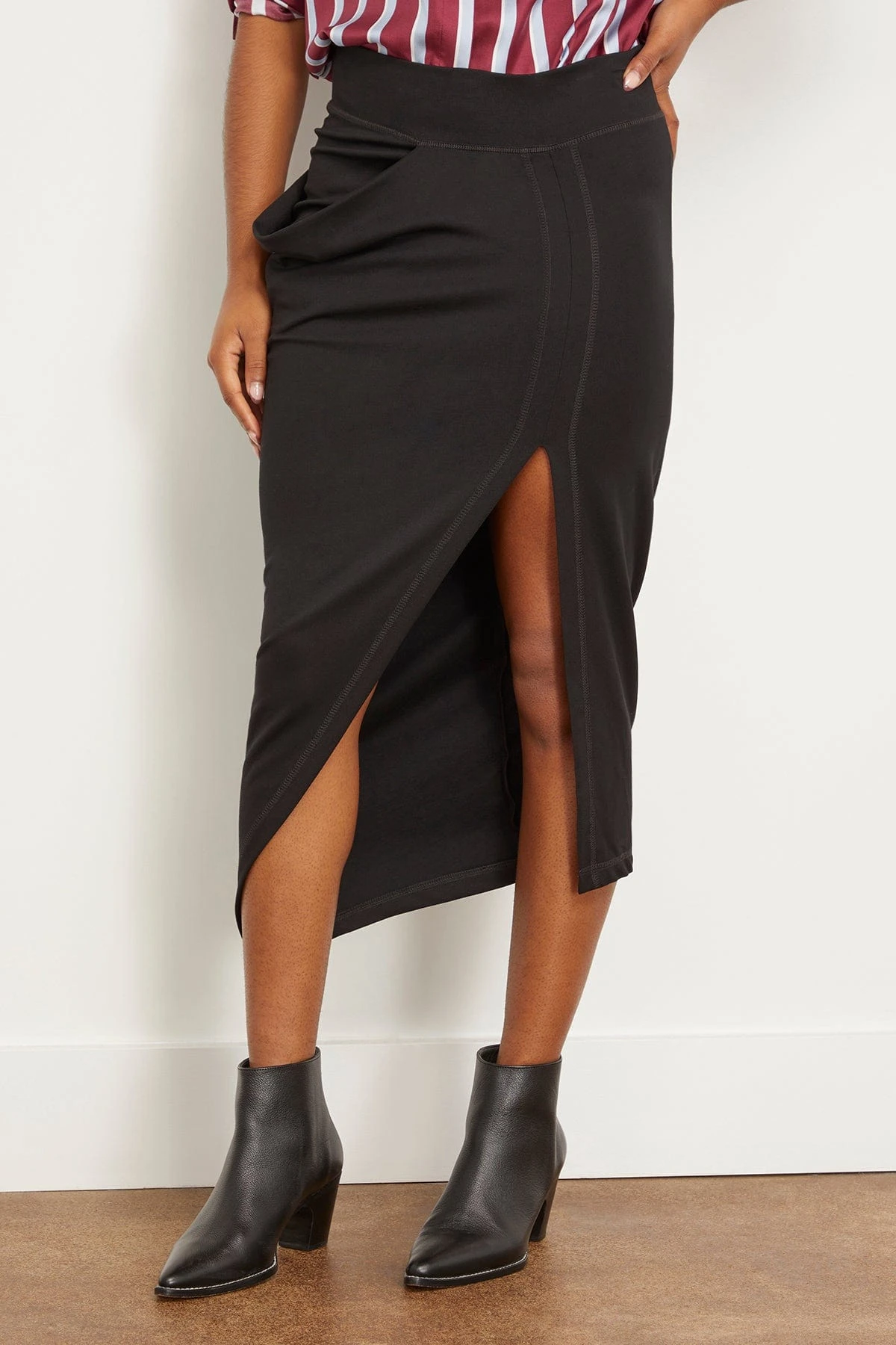 JW Anderson Asymmetric Draped Skirt In Black 5 JW Anderson Asymmetric Draped Skirt In Black - Image 3