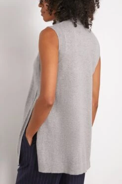 Drew Vest In Dove Grey -ULLA JOHNSON Shop 293714 3