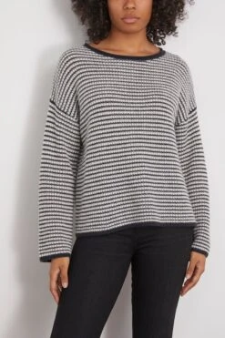 Felicity Sweater In Ink/Cream Stripe -ULLA JOHNSON Shop 293745 2