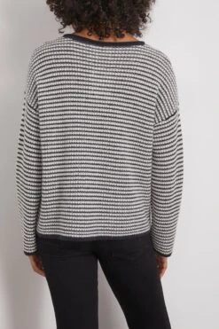 Felicity Sweater In Ink/Cream Stripe -ULLA JOHNSON Shop 293745 3
