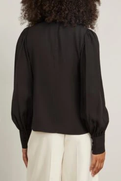 ULLA JOHNSON Lilliana Blouse In Noir -ULLA JOHNSON Shop 297476 3
