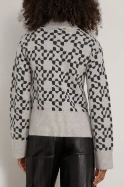 Charlenne Turtleneck Sweater In Heather Grey Charcoal 9 Charlenne Turtleneck Sweater In Heather Grey Charcoal -ULLA JOHNSON Shop 298179 3