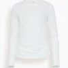 Frankie Long Sleeve Top In White -ULLA JOHNSON Shop 2cc5923442bd101bb9be6b83d2316562