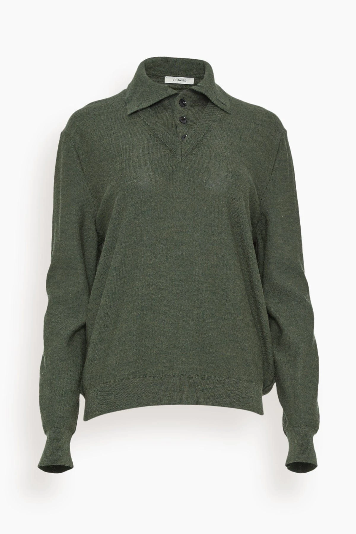 Lemaire Trompe L'oeil Jumper In Ivy Green 3 Lemaire Trompe L'oeil Jumper In Ivy Green