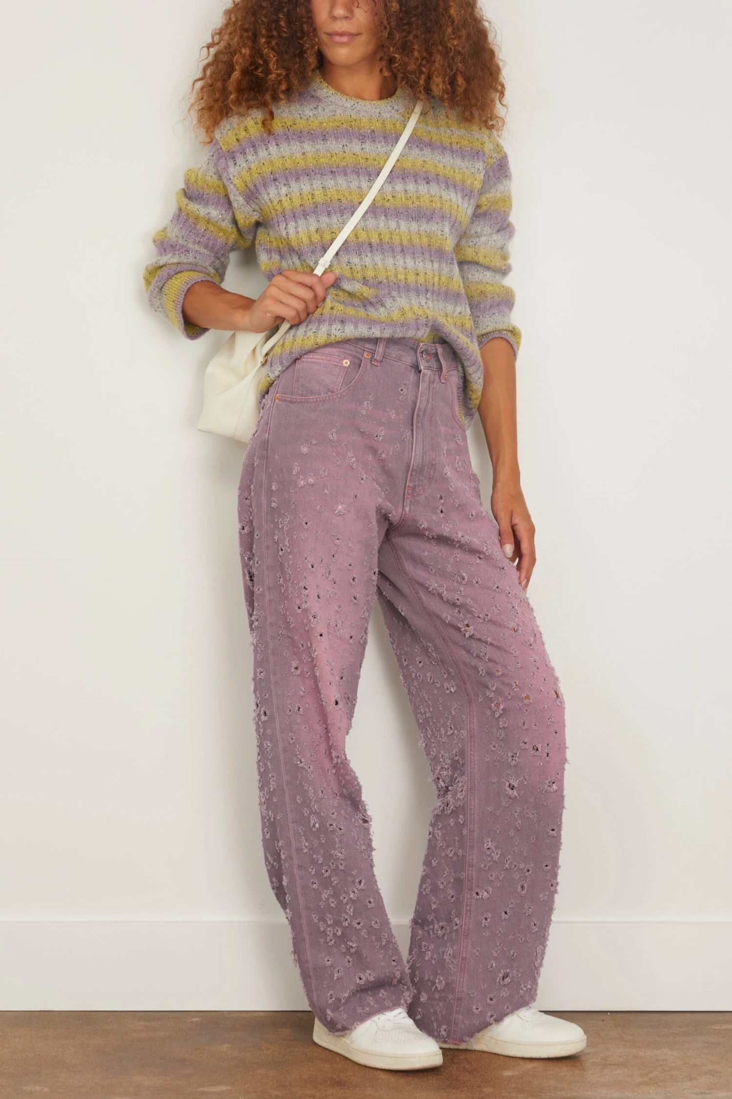 Samsoe Samsoe Jeni Crew Neck Sweater In Multicolor 4 Samsoe Samsoe Jeni Crew Neck Sweater In Multicolor - Image 2