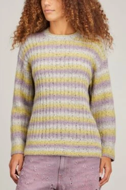 Samsoe Samsoe Jeni Crew Neck Sweater In Multicolor 8 Samsoe Samsoe Jeni Crew Neck Sweater In Multicolor -ULLA JOHNSON Shop 300869 2