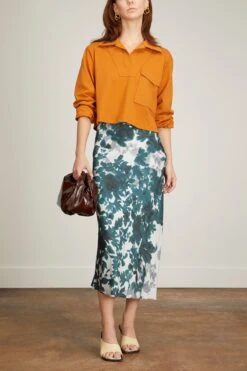 Dries Van Noten Herten Bis Jersey Top In Rust -ULLA JOHNSON Shop 306847 1
