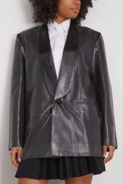 MM6 Maison Margiela Tuxedo Jacket In Black -ULLA JOHNSON Shop 307218 2