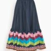 Sunset Skirt In Sunset Navy Placee