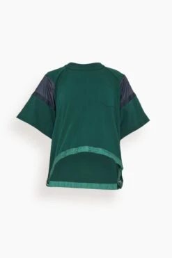 Sacai Cotton Jersey T-Shirt In Green