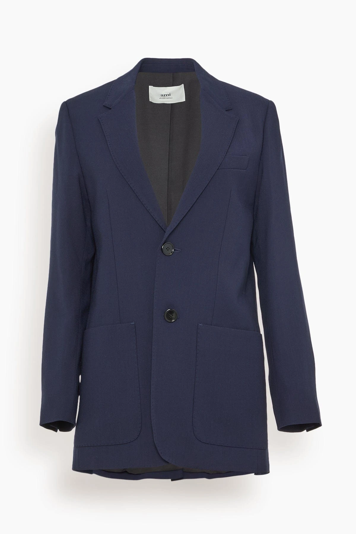 Two Buttons Jacket In Night Blue 3 Two Buttons Jacket In Night Blue