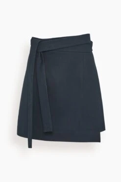 Wrap Skirt In Blu Navy