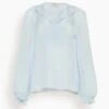 DOROTHEE SCHUMACHER Love Of Lightness Blouse In Light Blue -ULLA JOHNSON Shop 6181e7af4e87c73e8b7d3d0062c6adc8