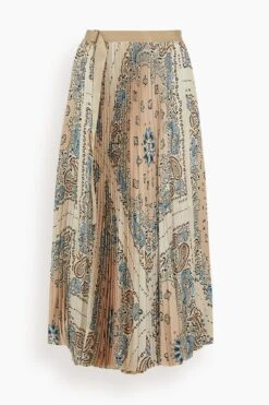 Sacai Bandana Print Skirt In Beige