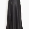 Midi Skirt With High Slit In Black -ULLA JOHNSON Shop 7559872ff04f3f8f6d1a5f23f1d151c7