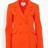 DOROTHEE SCHUMACHER Emotional Essence Jacket In Spiced Orange -ULLA JOHNSON Shop 772b0869dfcff75c73199ab0c1190329