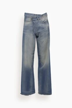 R13 Cross Over Wideleg Jean In Delancey