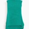 Sleeveless Top With Turtleneck In Emerald -ULLA JOHNSON Shop 7c35ac19219524887ca3ad24992223b1