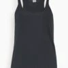 Toteme Scoop Neck Linen Tank Top In Black -ULLA JOHNSON Shop 7d43a790dcdb76ec5b601b143eb78559