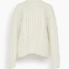 Secas Cable Knit Sweater In Ivory 1 Secas Cable Knit Sweater In Ivory -ULLA JOHNSON Shop 901e214cbafe5152d95ddb83be6236bf