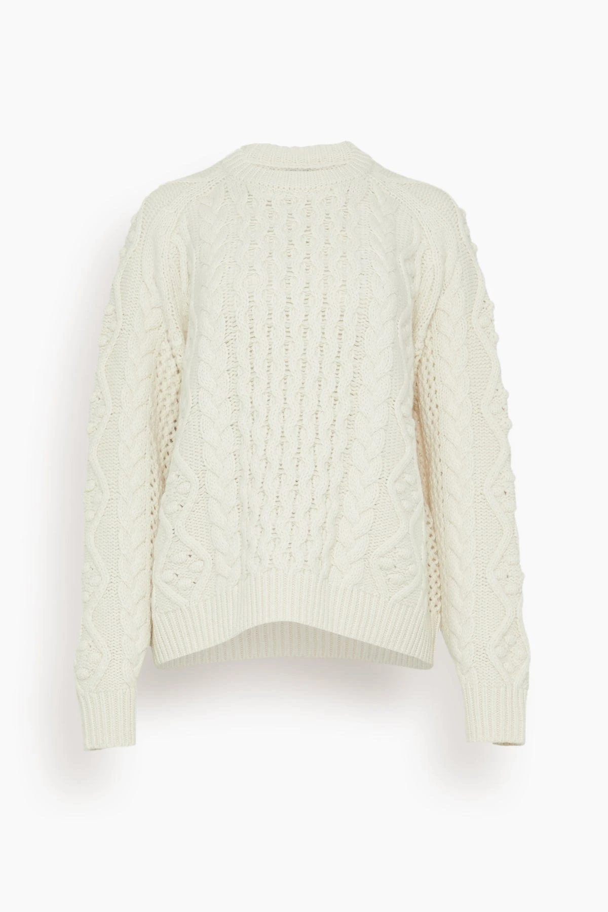 Secas Cable Knit Sweater In Ivory 3 Secas Cable Knit Sweater In Ivory