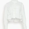 Sacai Cotton Poplin Shirt In Off White -ULLA JOHNSON Shop 99c03efc0cbc6302dd1b4f29754b64c3