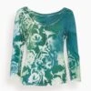 Bryony Top In Teal Army Rose -ULLA JOHNSON Shop 9a42832d08c76b1114ad39a47f9a9a87