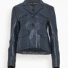 PROENZA SCHOULER Glossy Leather Jacket In Navy -ULLA JOHNSON Shop 9b75f7d1fe3b74d7b3dff0d359ec99c7