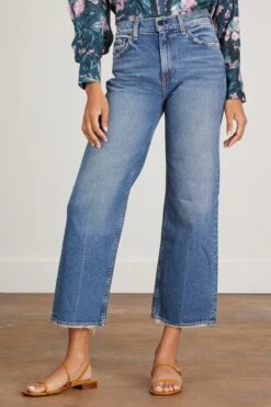 Crop Wide Jean In Marina -ULLA JOHNSON Shop AskkNYCropWideJeaninMarina 2